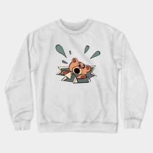 the slipped bear from that weak ice tv psa / Varokaa heikkoa jäätä Crewneck Sweatshirt